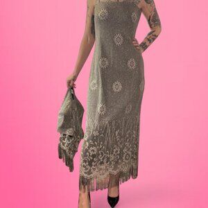 Vintage 90s glam flapper style dress